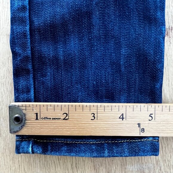 KSUBI SUPER SKINNY ZIP HEM LOW RISE WOMEN’S JEANS sz 27 Destructed Denim - Picture 15 of 15